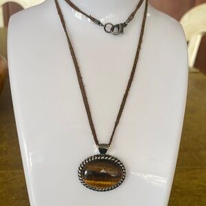 Tiger's Eye Pendant Necklace